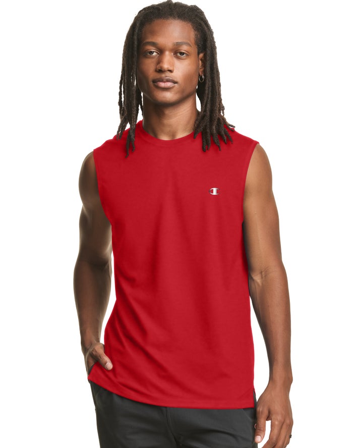 Champion Mens Tank Tops NZ - Double Dry® Red ( 1897-DTLQJ )